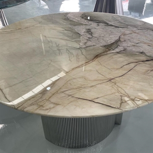 Cristallo White Luxury Stone Dining Table Top