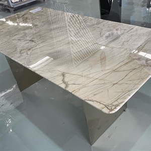 Oyster White Luxury Stone Dining Table Top