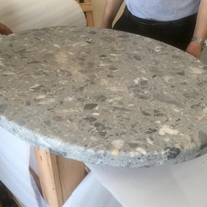 Grey Terrazzo Stone Round Dining Table