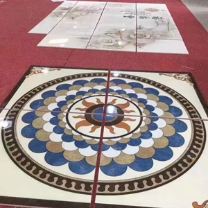 Square Sunlight Mix Color Marble Water-Jet Medallion Tile