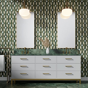 Verde Tia Honed Butterfly Marble Mosaic Tiles
