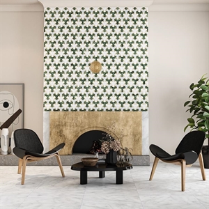 White Carrara Fence Waterjet Marble Mosaic Tiles