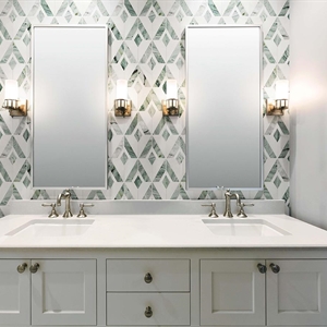 Verde Raggio Marble Mosaic Tiles